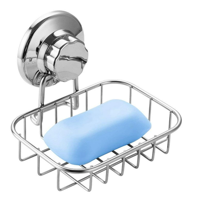 PESCA Stainless Steel Chrome Finish Square Soap Dish Holder for Bathroom  Soap Case/Soap Stand for Kitchen Bathroom Accessories (Minus)