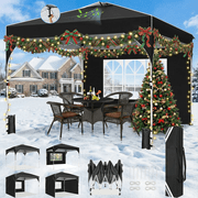 SANOPY 10'x30' Pop up Canopy with Sidewalls & Sandbags Outdoor Commercial Portable Canopy Tent Air Vent EZ Pop up Canopy Wedding Tent Camping Gazebo with Rolling Storage Bag