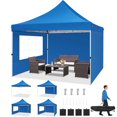 thumbnail image 1 of SANOPY 10' x 10' Pop up Canopy Tent, Adjustable Commercial Instant Outdoor Party Tent with 3 Removable Sidewalls, Carry Bag, Blue, 1 of 6