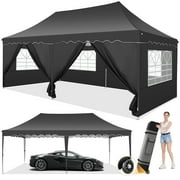 SANOPY 10'x 20' Outdoor Canopy Pop up Canopy Tent Party Instant Shelter Gazebo with 6 Removable Side Walls Portable Car Canopy for Patio Picnic Carport Party Wedding, Blue