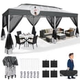 thumbnail image 1 of SANOPY 10 x 20 ft Pop up Gazebo with Ventilated Double Roof and Mosquito Net, Outdoor Patio Shelter Canopy for Patios, Backyard, Garden and Beach, Light Gray, 1 of 9