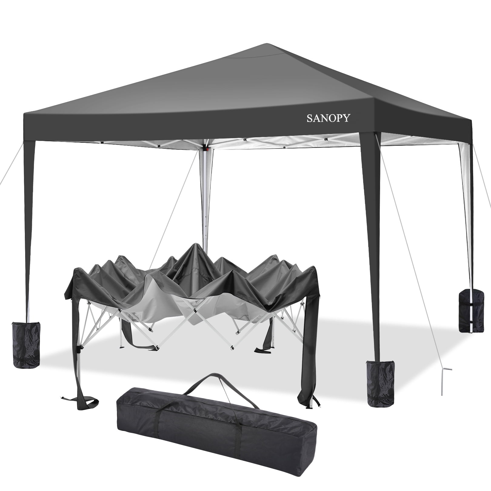 VECUKTY 10x10ft Easy Pop Up Canopy Tent with Zip Sidewalls