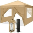 thumbnail image 1 of SANOPY 10'x10' Outdoor Canopy Tent Waterproof Pop Up Backyard Canopy Portable Party Commercial Instant Canopy Shelter Tent Gazebo with 4 Removable Sidewalls & Carrying Bag for Wedding Picnics Camping, 1 of 11