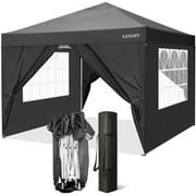 SANOPY 10'x10' Outdoor Canopy Tent Waterproof Pop Up Backyard Canopy Portable Party Commercial Instant Canopy Shelter Tent Gazebo with 4 Removable Sidewalls & Carrying Bag for Wedding Picnics Camping