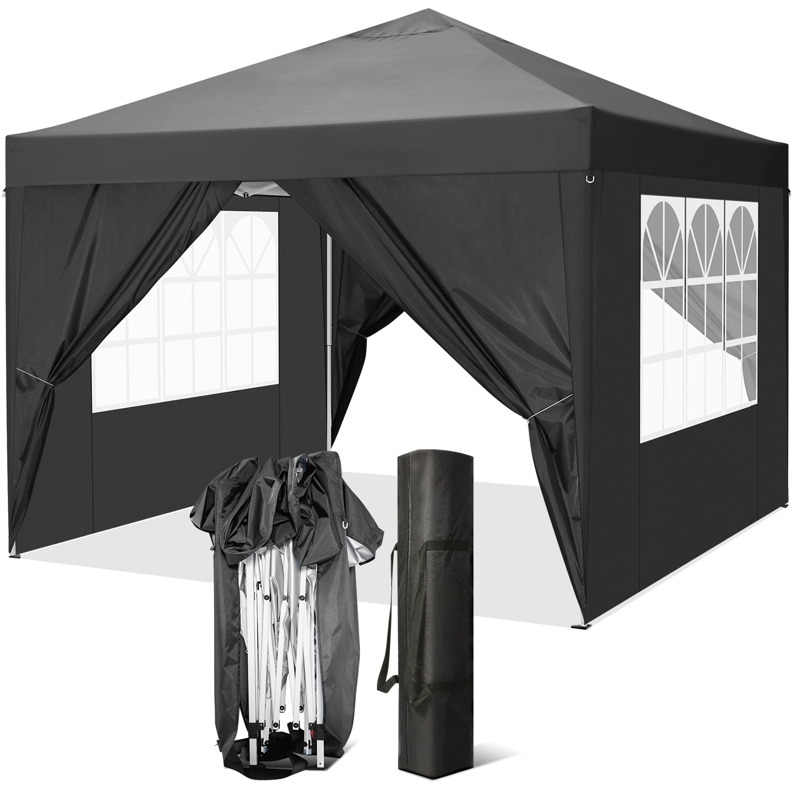 SANOPY Canopy 10' x 20' Pop Up Canopy Tent Heavy Duty Waterproof Adjustable  Commercial Instant Canopy Outdoor Party Canopy with 6 Removable Sidewalls,  Carry Bag, 4 Sandbags, Gray 