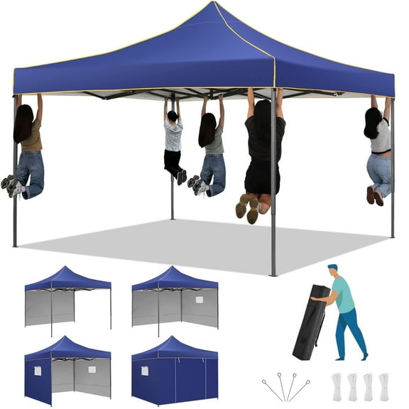 SANOPY 10'x10' Pop up Canopy Tent Anti-UV Waterproof Outdoor Gazebo Instant Party Wedding Backyard Canopy Tent Shade Shelter for Backyard, Patio, Parties,Khaki