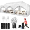 thumbnail image 1 of SANOPY 10x30 FT Heavy Duty Pop up Canopy , Commercial Canopy Tent, Adjustable Height Party Tent with 8 Removable Sidewalls, 4 Sandbags, Roller Bag, Khaki, 1 of 11