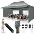 thumbnail image 1 of SANOPY 10X20 ft Canopy with Awning, Heavy Duty EZ Pop up Folding Canopy Tent with 2 Types of Side Walls, Rainproof&Sunproof Awning Gazebo Shelter for Shopping Mall, Market, Vendor, 1 of 10