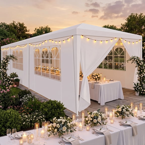 COBIZI 10x30 Canopy, Outdoor Waterproof Shade Party Tent