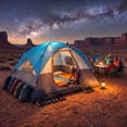 thumbnail image 1 of SANOPY 6-8 Person Instant Camping Tent with Removable Rainfly, Auto Setup Pop Up Tent for Family Outdoor /Hiking/Traveling with Carry Bag, Light Blue, 1 of 10
