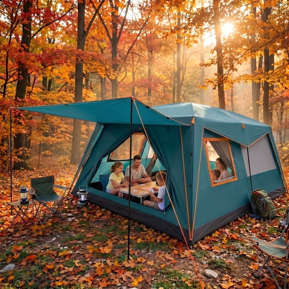 COBIZI Tent 10 Person Camping Tent,Lightweight, Waterproof, Easy Setup with Rainfly,Screen Windows for Family