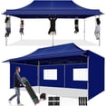 thumbnail image 1 of SANOPY 10x20 FT Pop Up Canopy Tent with Awning,Heavy Duty Canopy UPF 50+ All Season Wind Waterproof Commercial Outdoor Street Vendors Party Tents for Parties Canopy with Roller Bag, 1 of 5