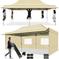 thumbnail image 1 of SANOPY 10x20 FT Pop Up Canopy Tent with Awning,Heavy Duty Canopy UPF 50+ All Season Wind Waterproof Commercial Outdoor Street Vendors Party Tents for Parties Canopy with Roller Bag, 1 of 5