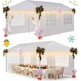 thumbnail image 1 of SANOPY 10x20 Party Tents with 6 Removable Sidewalls, Outdoor Waterproof Shade Canopy Tent for Weddings and Events, White, 1 of 8