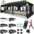 thumbnail image 1 of SANOPY 10x30 FT Pop Up Canopy with 8 Sidewalls, Party Tent for Wedding with 3 Adjustable Height, Outdoor Commercial Canopy Waterproof UPF50+ with Air Vent, 1 of 8