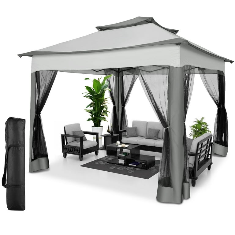 SANOPY 12'x12' Pop-up Gazebo with 6-sided Mosquito Net