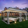 thumbnail image 1 of SANOPY 12'x20' Gazebo Pavilions Patio Outdoor Gazebo Canopy Tent with Netting Heavy Duty Gazebos Shelter with Metal Steel for Patio, Party, Backyard, Deck, Garden, Tailgate, Gray, 1 of 12
