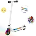thumbnail image 1 of SANOPY 120W Electric Scooter for Kids , 6+ Boys and Girls Safe Kick Scooter, up to 8 MPH, 80 Mins Ride Time, Adjustable Speed & Height, Colorful Lights, LED Display, White, 1 of 9