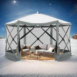 Costway 10 x10 Simple Outdoor Patio Gazebo Canopy Tent Sturdy Steel Frame Weather Resistant Shelter for Party Walmart