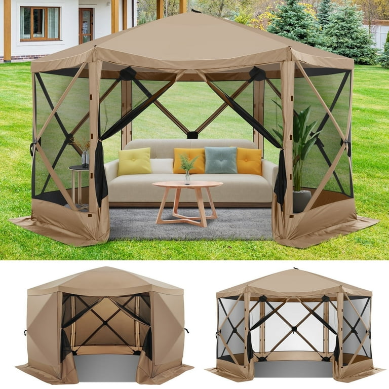 Outdoor canopy with screen outlet