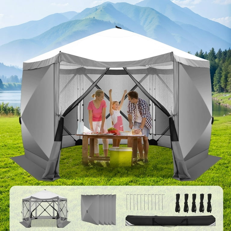 SANOPY 12x12ft Outdoor Pop up Gazebo Screen Tent, Pop up Camping
