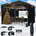 thumbnail image 1 of SANOPY 10'x10' Canopy Tent for Party Tent with One Push Central Button&Air Vent Instant Pop Up Canopy Tent with Sidewalls&Sandbags Ez Up Pop up Party Canopy Tent with Carry Bag, Black, 1 of 9