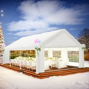 SANOPY 20x20ft Party Tent Heavy Duty Upgraded 2.0 Wedding Event Canopy Tents for Parties, Carport Carpas para Fiestas with Removable Sidewalls, White