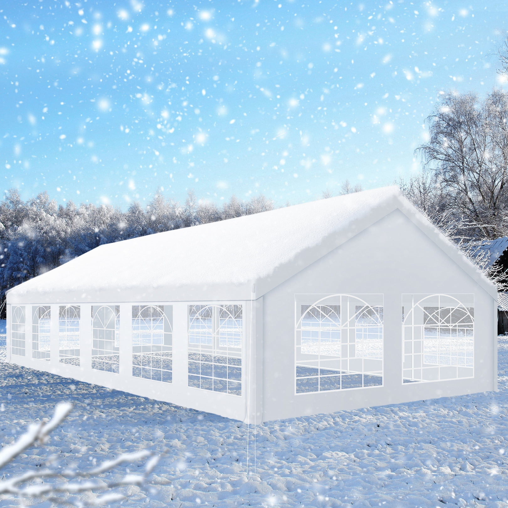 SANOPY 20x40ft Heavy Duty Party Tent, Outdoor Commercial Canopy with Removable Sidewalls, Gazebo Shelter for Wedding, Outdoor Carport Party Tent for Event, White
