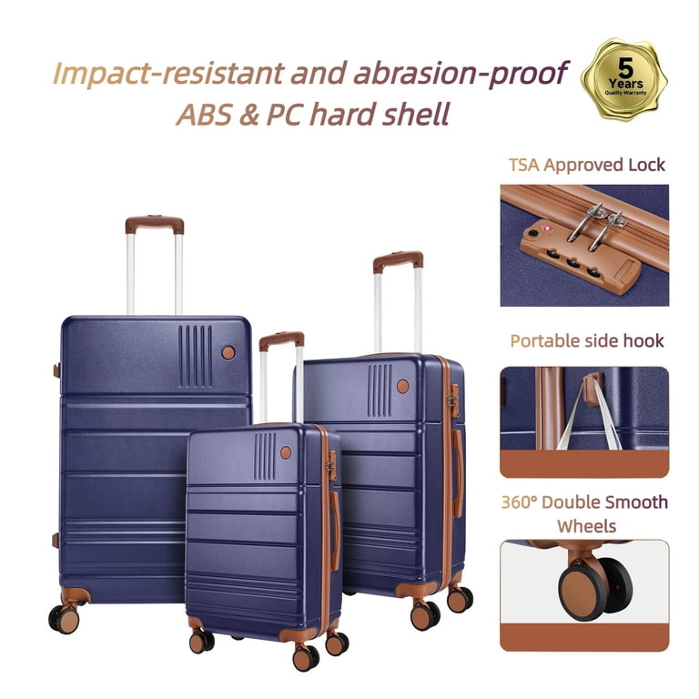 SANOPY Piece Hardshell Luggage Set, ABS+PC Lightweight Suitcase