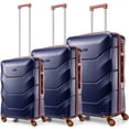 thumbnail image 1 of SANOPY 3 Piece Hardshell Luggage Set, ABS+PC Lightweight Suitcase Set with Double Spinner Wheels TSA Lock. (Blue), 1 of 9