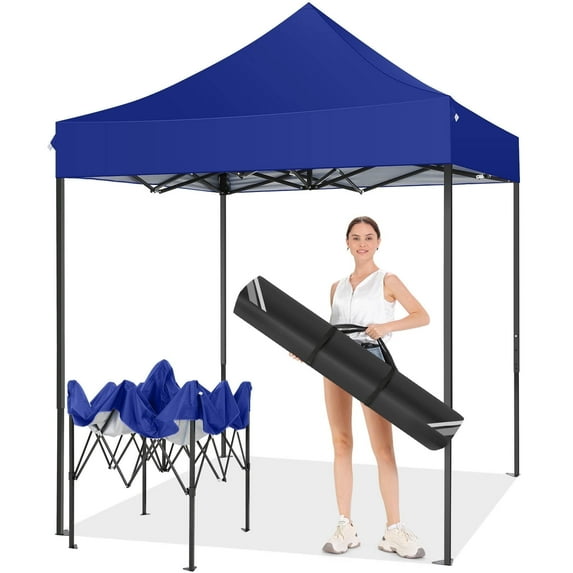 SANOPY 6.6 x 6.6 FT Pop Up Canopy Tent, Heavy Duty Canopy Easy Set up All Weather Waterproof Outdoor Canopy Tent for Parties, Beach, Garden, Camping with 1 Handbag, 3 Adjustable Heights, UPF50+