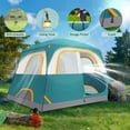 thumbnail image 1 of SANOPY 6 Person Camping Tent - Waterproof, Windproof, Lightweight & Easy Setup with Detachable Rainfly, Mesh Windows & Carry Bag for Camping, Hiking, Travel, Beach, and Festivals, 1 of 9