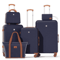 thumbnail image 1 of SANOPY Hardside Lightweight ABS+PC Suitcase Set with Expandable Duffel Bag + Toiletry Bag, Spinner Wheels and TSA Lock, Blue, 1 of 6