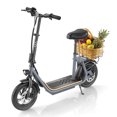 thumbnail image 1 of SANOPY 750W Electric Scooter for Adults & Teens, 30 Miles Max Range, 20 MPH Top Speed, 12" Tires Foldable E-Scooter for Commuting with Carry Basket, Gray, 1 of 8