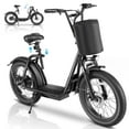 thumbnail image 1 of SANOPY 800W Electric Scooters for Adults, Up to 20 MPH, 30 Miles Range, 20" Pneumatic Tires, 48V/10.4Ah Battery, Dual Shock Absorbing Electric Bicycle for Commuting, Black, 1 of 8