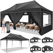 SANOPY Canopy 10' x 20' Pop up Canopy Party Tent Heavy Duty Waterproof Adjustable Commercial Instant Canopy Without 6 Removable Sidewalls Outdoor Party Canopy with Carry Bag, Blue
