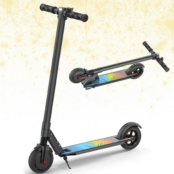 SANOPY Electric Scooter for Adults, 250W Motor Foldable E-Scooter, Top 15mph, 6.5" Large Pneumatic Wheels and Dual Shock Absorption, Dual Braking Fast Charging Battery, New Black