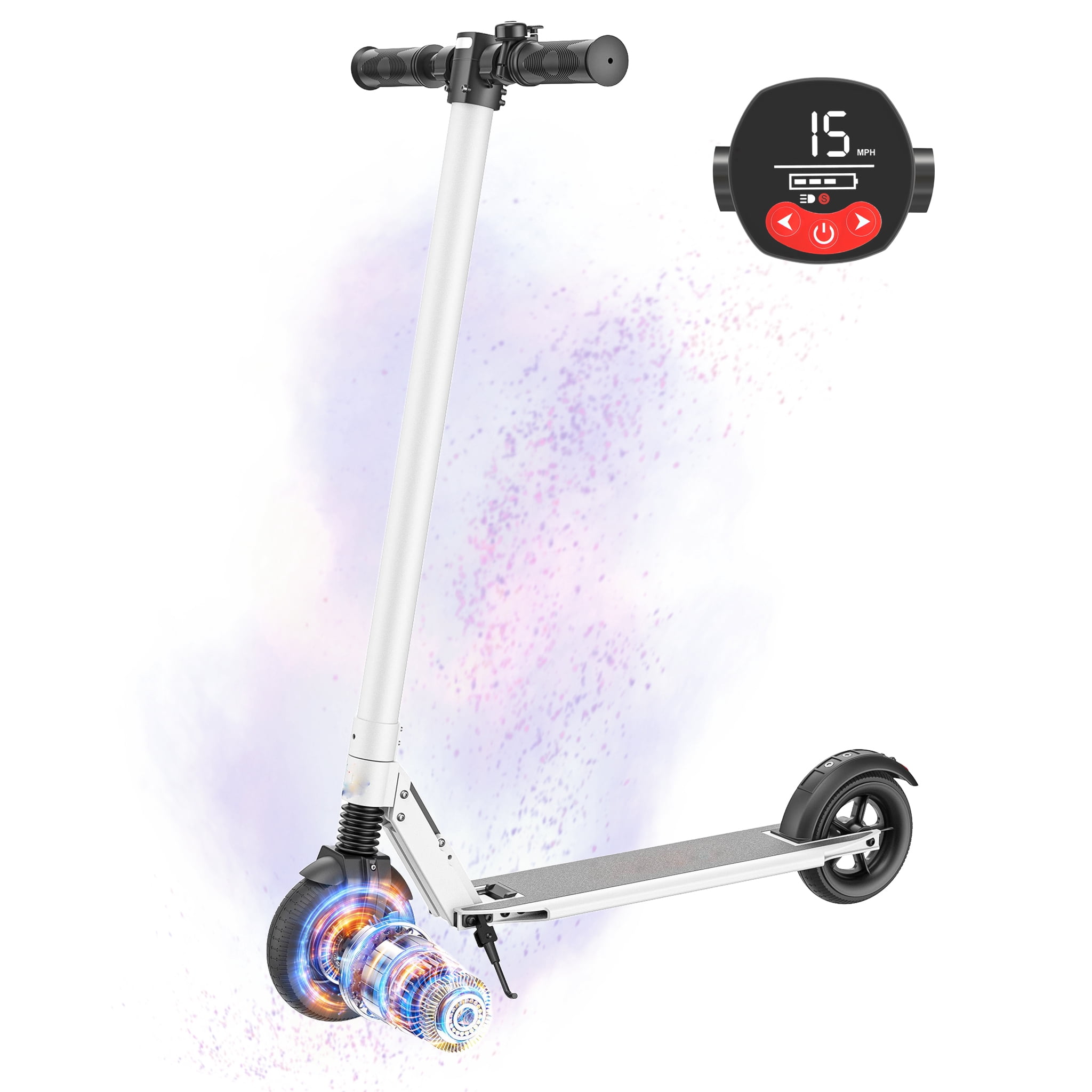 SANOPY, Electric Scooter, Up to 20 Miles 16 MPH, Foldable White