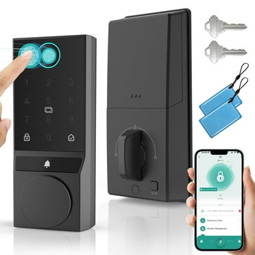 SANOPY G2 Smart Door Lock with Fingerprint ID, Keyless Electronic Door Lock With Bluetooth Electronic Deadbolt, APP Control, Ease of Use, Auto Lock, Grey