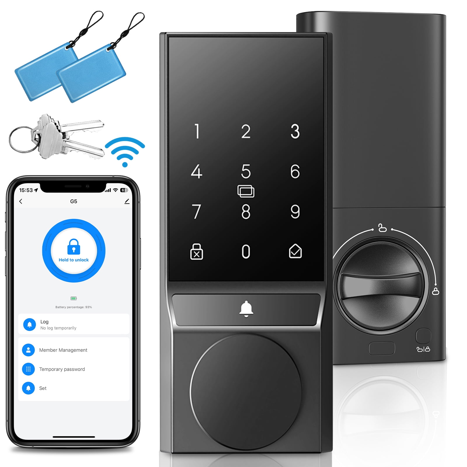 Picture of SANOPY G5 Smart Door Lock with Wi-Fi, Keyless Entry Door Lock with App ...