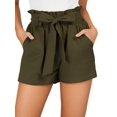 thumbnail image 1 of SANOPY Women Summer Casual Shorts with Pockets High Waist Bowknot Tie Chic Design Shorts, 1 of 6