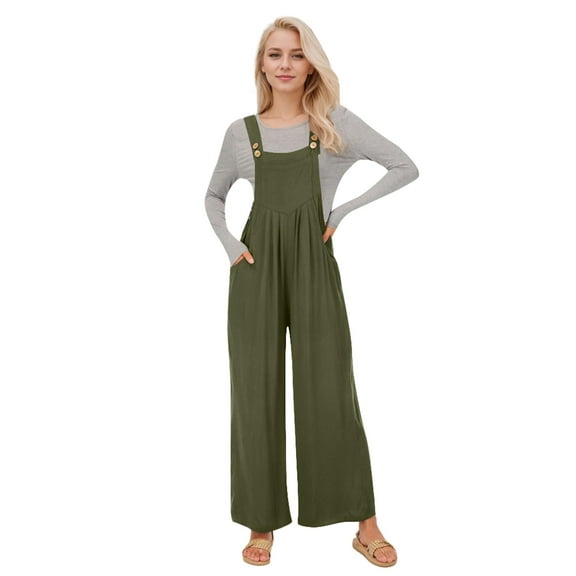 SANOPY Women’s Casual Outfits Jumpsuits Overalls with Pockets, Wide Leg Beach Vacation Outfits Rompers Trendy Jumpers