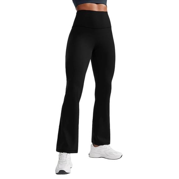 SANOPY Women's High Waisted Flare Leggings, Tummy Control Yoga Pants with Bootcut Design for Workout, Dance, Daily Wear