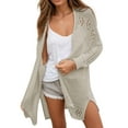 thumbnail image 1 of SANOPY Womens Light Open Front Knit Sheer Cardigans Summer Boho Lightweight Long Sleeve Kimono Long Sweater, 1 of 6