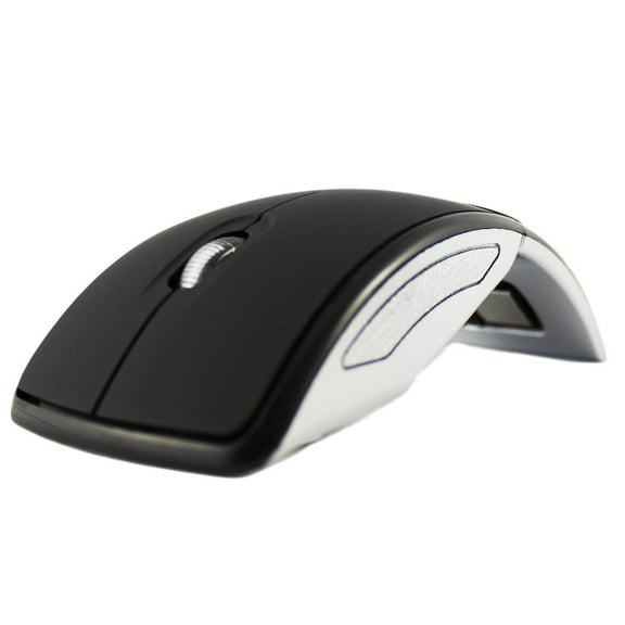 SANOXY 2.4GHz Cordless Folding Foldable Arc Optical Mouse with USB Receiver (BLACK)