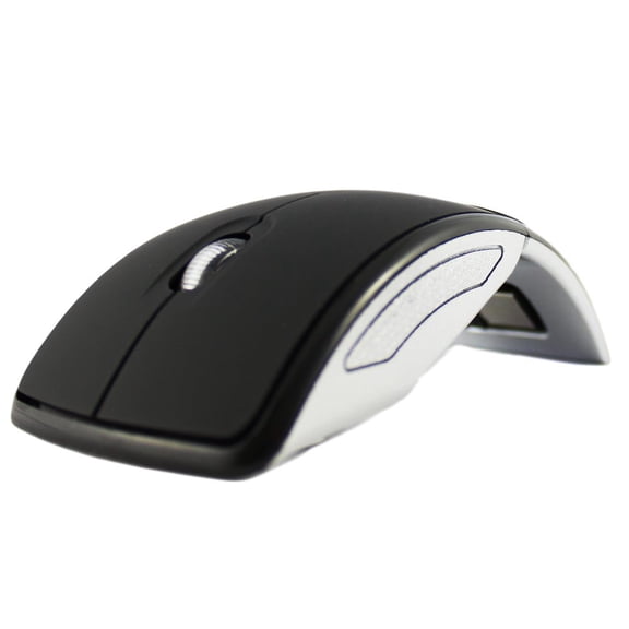 SANOXY 2.4GHz wifi Folding Foldable Arc Optical Mouse with USB Receiver (BLACK)