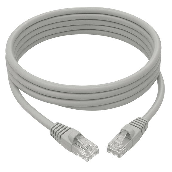 SANOXY 25ft Cat5e UTP Ethernet Patch Cable Snagless, 24AWG Bare Copper, Gray