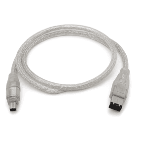 SANOXY 4FT FireWire IEEE 1394 Cable 6-Pin to 4-Pin Male-to-Male Data Cable, Transparent PVC Jacket