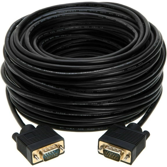SANOXY 50ft VGA Cable Male to Male 15-Pin Video Cord for Computer, Monitor, Projector, TV Shielded