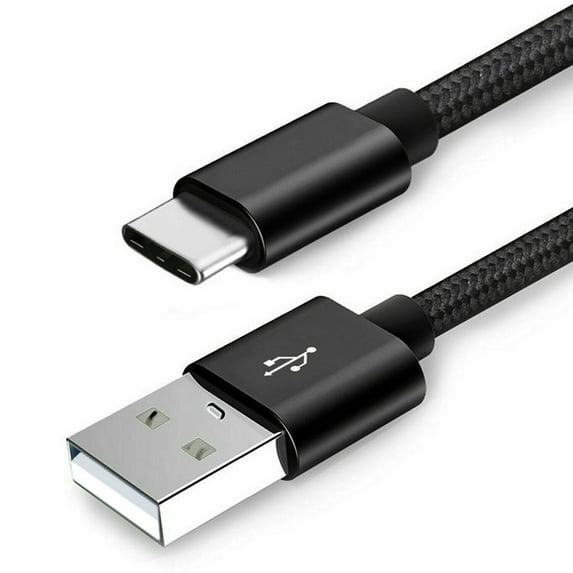 SANOXY Braided USB-A-USB Type C Fast Charging Data Sync Cable Compatible USB-C to USB-A 2.0 Cable [10ft], Black